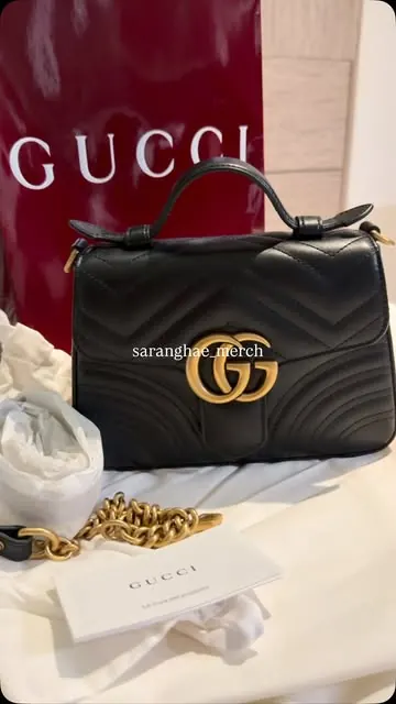 Black Gucci bag photographed by Saranghae Merch